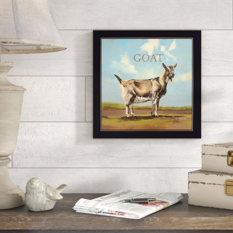 August Grove®Gracey the Goat Framed Wall Art for Living Room, Home Wall  Décor Framed Print by Bonnie Mohr