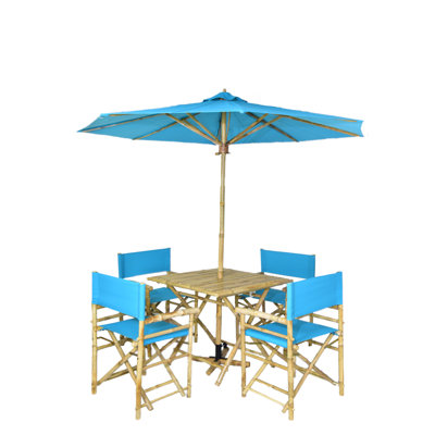 Ensemble repas 6 pièces avec parasol Sheila
