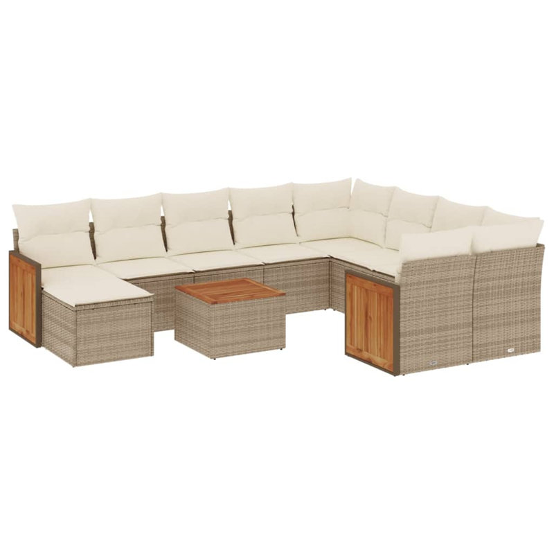 Ensemble de canapé de jardin Vidaxl beige