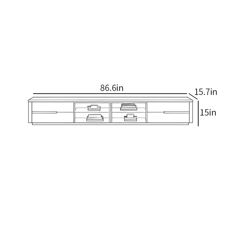 Meuble télé de style italien, 86.6"