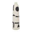Vase Boho en grès et bois de Suar de 15 po de couleur ivoire avec motif géométrique noir - Décoration en céramique décorative pour la maison, le bureau, la chambre à coucher ou le salon