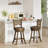 Set of 4 Bar Stools 25'' Swivel Bar Chairs w/ PE Rattan Backrest Counter Height-290455928-290455934