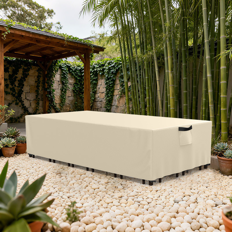Housse imperméable pour meubles de jardin d'extérieur, Beige
