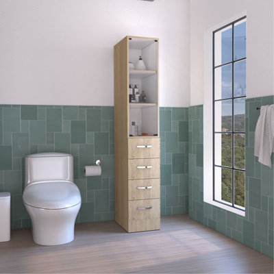 Armoire à linge Vanguard, trois tablettes, quatre tiroirs