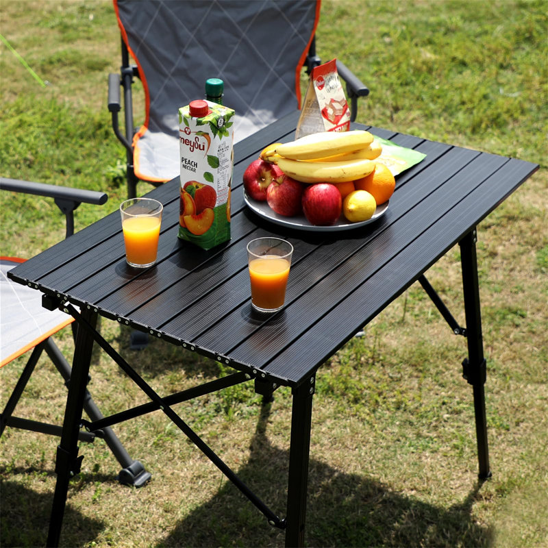 Rectangular Outdoor Picnic Table, Black