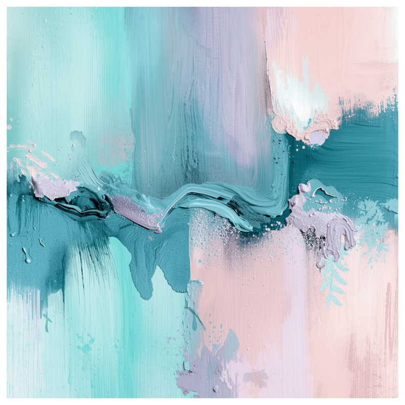 Blue Pink Brushstrokes Double Sided Throw Pillows, 20 x 20 inches
