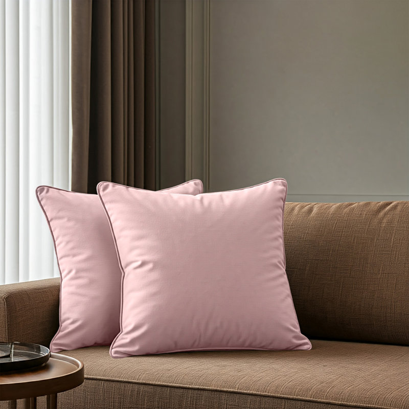 A1HC Luxurious Fine Soft Velvet Throw Pillow Cover, 18" x 18", Pink
