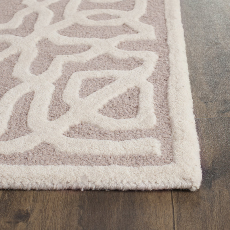 Cannen Hand Tufted Wool Geometric Rug, Rectangle 6' x 9'