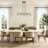 Quitman 5-Light 35" Width Gold/Black Kitchen Island Light