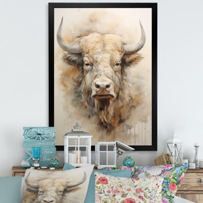 Tête de bison Buffalo sur toile