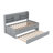 Wooden Captain Bed With Built-In Bookshelves, Three Storage Drawers, And Trundle For Space-Saving And Organized Living-1986501006