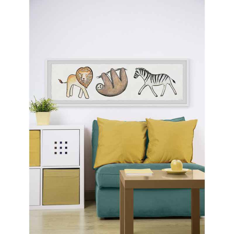 'Jungle Wanderer' Framed Print, 15" H x 45" W x 1.5" D