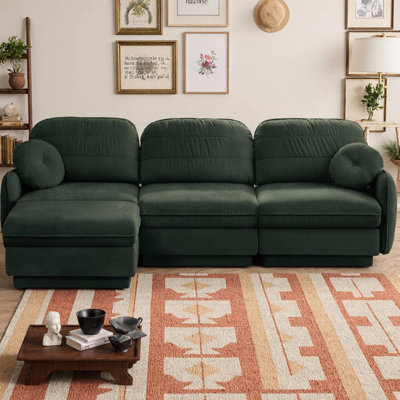 Canapé modulaire surdimensionné en L Chenille CloudHaven