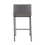 Tabouret de comptoir 26 po contemporain en métal noir et similicuir gris par - ensemble de 2-1364708678-1364708679