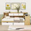 Lit de jour en bois avec armoires, bureau et tiroirs-876605289-876605294
