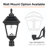 Imperial Bulb Solar Post Light with Trapezoidal Solar Panels with 3" Fitter Mount
