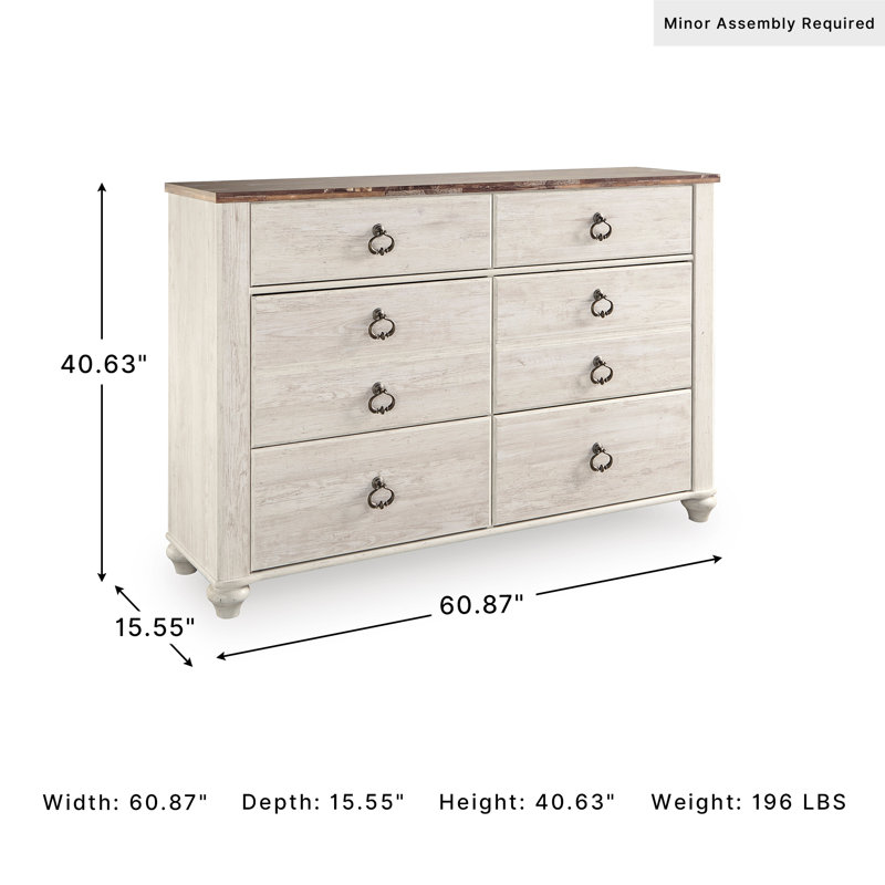 Commode double 6 tiroirs Barzan