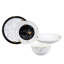 Karaca Gem 24-Piece Porcelain Dinner Set for 6 People, Black Gold White