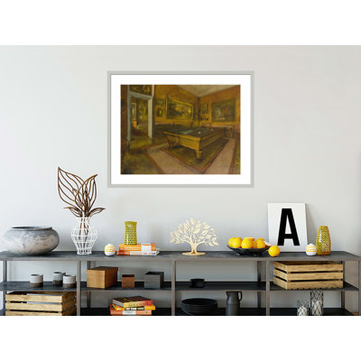 Salle de billard chez Menil-Hubert par Edgar Degas, impression giclée encadrée