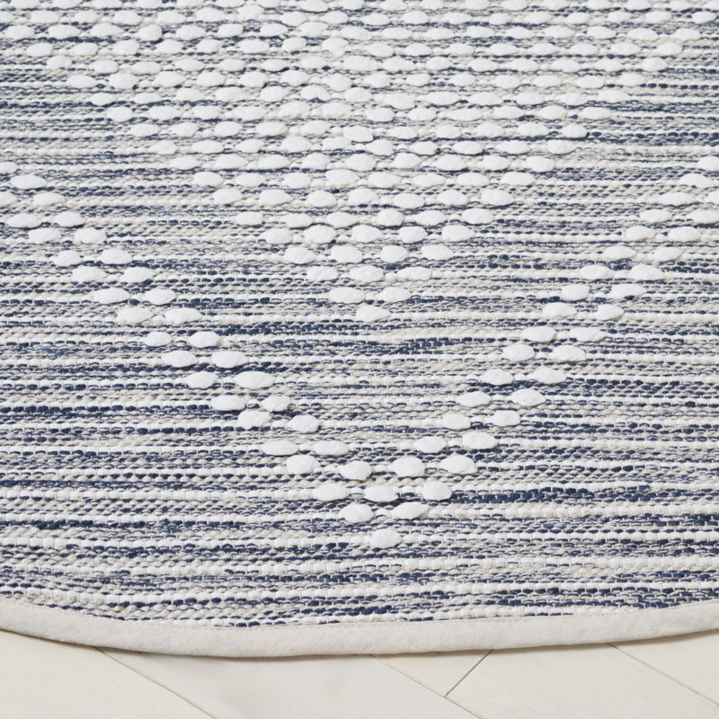 Tapis bleu marine / ivoire Talala 981, Rond 6 pi