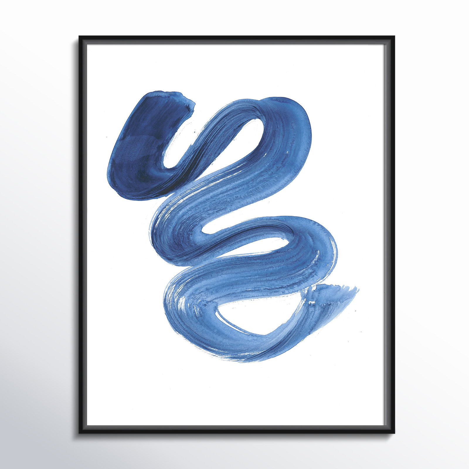 Coppola "Slinky Indigo II" Print by Filippo Ioco, 29.5" H x 23.5" W x 2" D, Black Framed Canvas