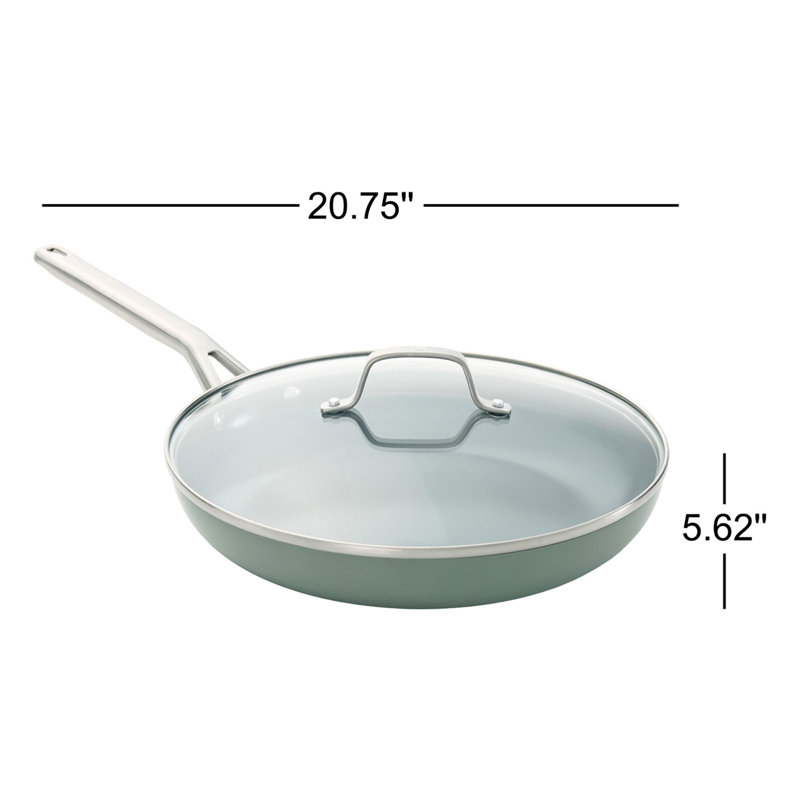 Calphalon Ceramic Nonstick 12" Frying Pan, Silver Ash