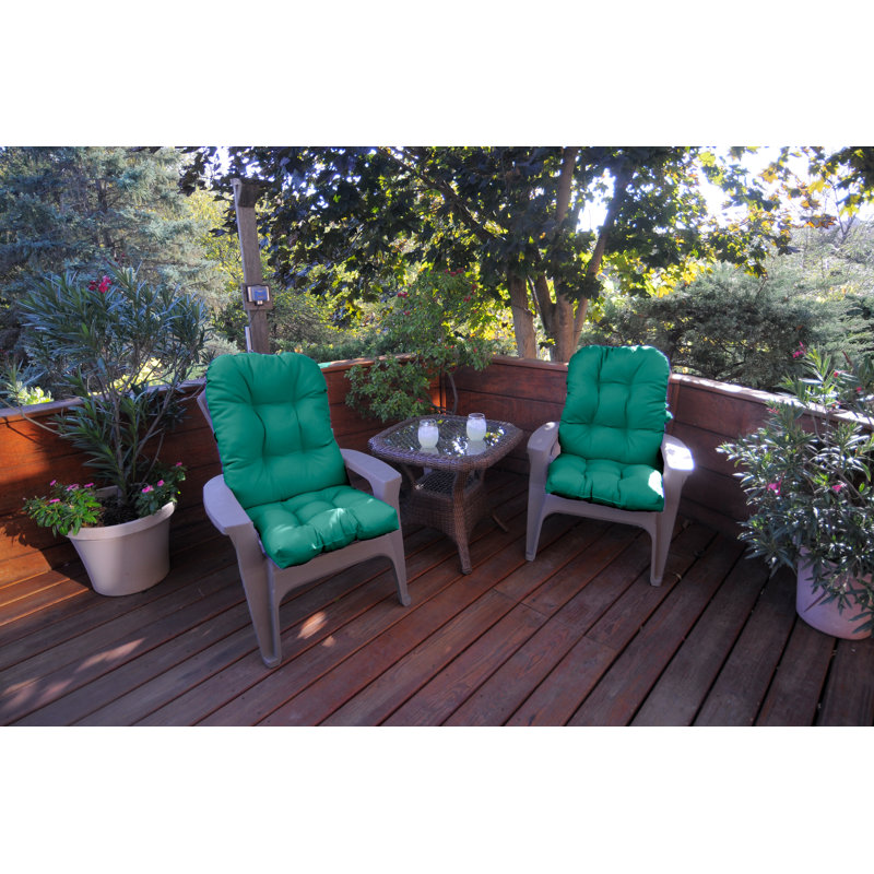 Outdoor 3'' Adirondack Chair Seat / Back Cushion, Teal