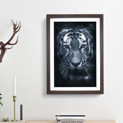 Tiger Portrait in Abstract - Picture Frame Painting Print