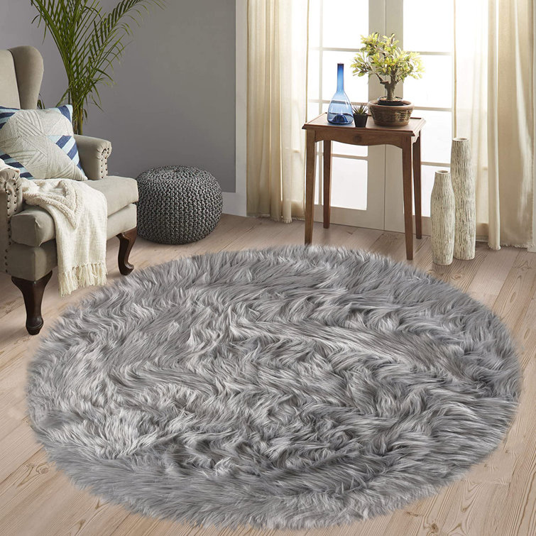 Heustis Faux Sheepskin Indoor Rug