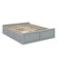Base de lit plateforme minimaliste en bois avec tiroirs coulissants et support à lattes robuste