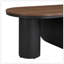 Table basse ovale industrielle de luxe avec tiroir de rangement, table centrale en métal pour salon moderne