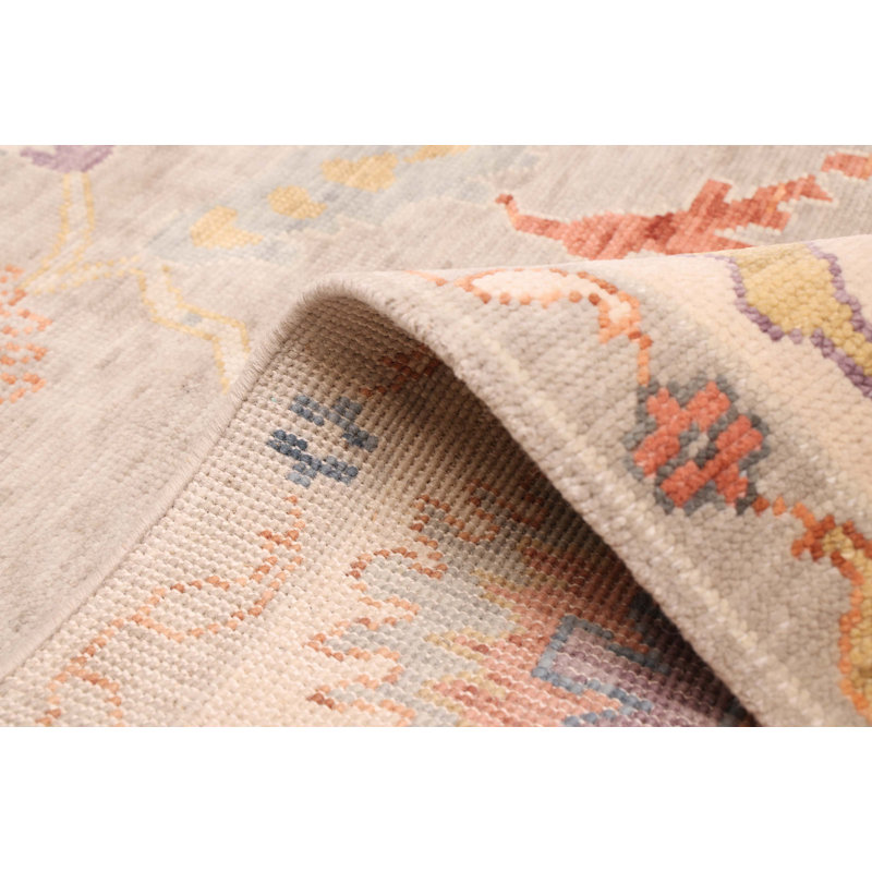 Tapis moderne gris Oushak 7 pi 11 po x 9 pi 10 po