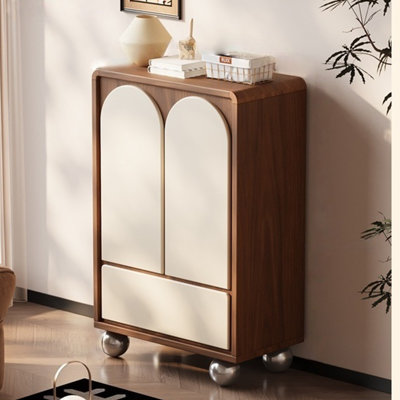 Armoire de rangement rétro en bois massif