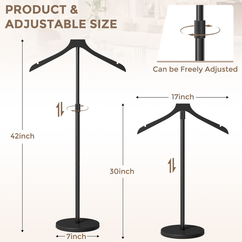Porte-vêtements en bois pour vêtements, Noir