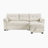 Jarita 86.5" Modern & Contemporary Sectional Sofa - Textured Fabric Sectional Sofa with Chaise with Hidden Storage and Durable & Comfortable Seating