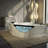 59" Corner Jetted Bathtub With 6 Jets, Ul Pump, And Lights, Ideal For Relaxing Unwinding 2 - Person Spa Tub Hydro Adjust System, Comfortable , Promoting Relaxation Well Being