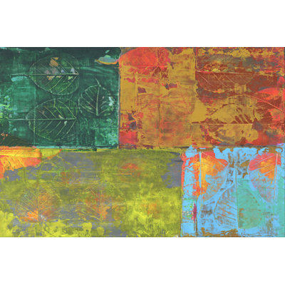 Colorful Leaf Imprint II by Elena Ray - Wrapped Canvas Art Prints