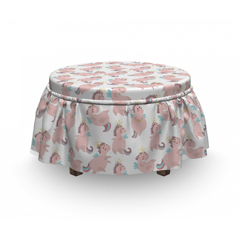 Housse pour repose-pieds licornes