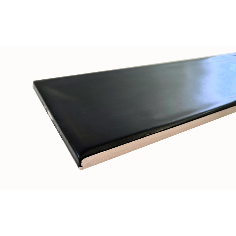 Atlas 4" x 21" Ceramic Subway Wall Tile, Black
