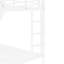 Lit superposé simple au-dessus de grand lit simple en métal TG, solution d'espace pour les adolescents, réduction du bruit, blanc, structure, espace de rangement sous le lit, installation sur 2 côtés, option de sommeil Éléments pour les adolescents et les adultes, deux forts