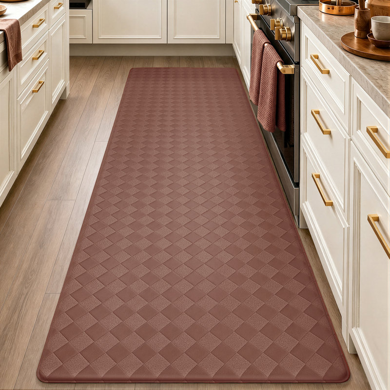 Tapis de cuisine antidérapant Devarian, Tapis de couloir 2 pi x 7 pi 11 po, Brown