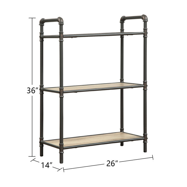 Rectangular Open Back Storage IntrospectiveIncline 3 Tier Rectangular Open - Back Bookshelf With Hand ...