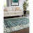 Jadalynn Vintage Bordered Traditional Teal/ Ivory Washable Area Rug Mat-653338032