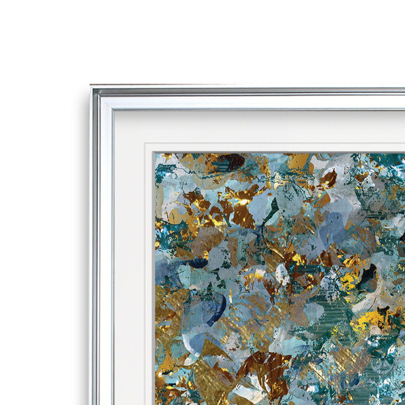 Soupçon de crépuscule - Peinture, H 16 po x l 16 po x P 2 po, Cadre argenté