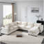 Canapé modulaire en forme de U de 117,5 po avec repose-pieds de rangement mobile et large pour des espaces de vie flexibles.-1793256870