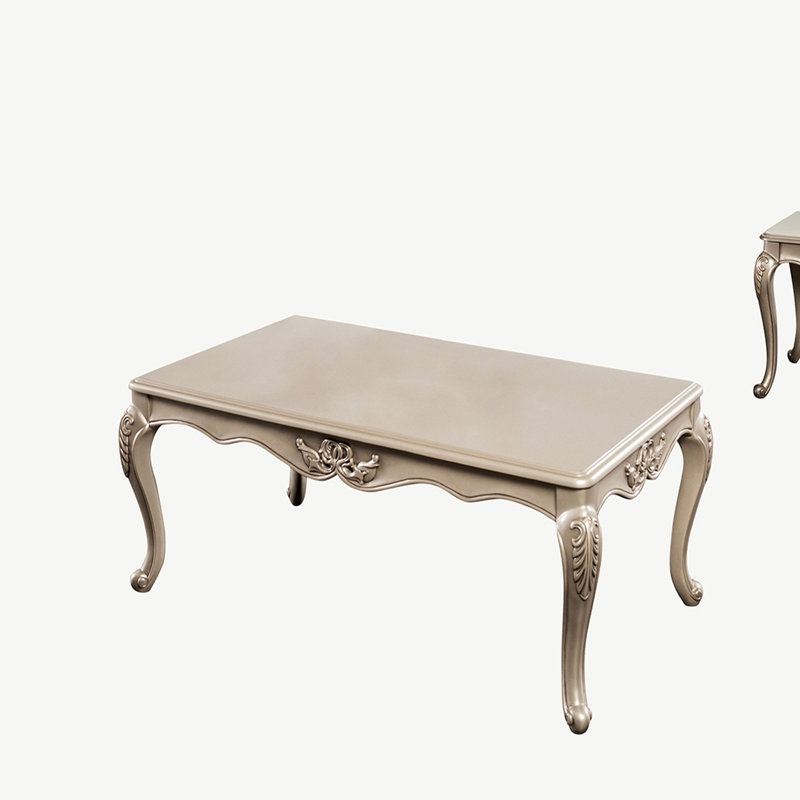 Traditional Style 1pc Coffee Table, Champagne Gold