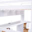 Lit mezzanine en bois avec bureau, fonction de charge et rangement multiple - blanc-148027668