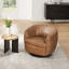 Fauteuil demi-tonneau en cuir Marcy Geniue-2097561554-2089390770
