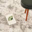 Tapis moderne à poils longs abstraits, lavable, couleur ivoire et vert mousse-165855902-165855900