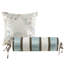 Couvre-lit bleu / brun avec détails, tissage cachemire très grand, tons-119448692-119448687